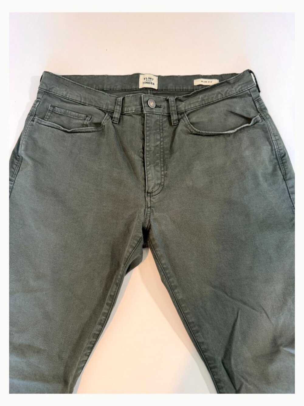 Flint and Tinder 365 Pants Mens 33x30 Straight Fit Olive
